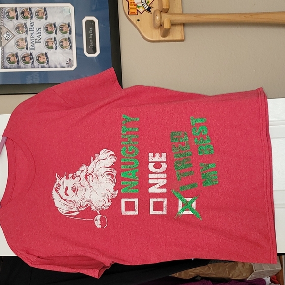 HOLIDAY T-SHIRT CHECK THE BOX. _NAUGHTY _NICE  ✔ I TRIED MY BEST - Picture 2 of 3